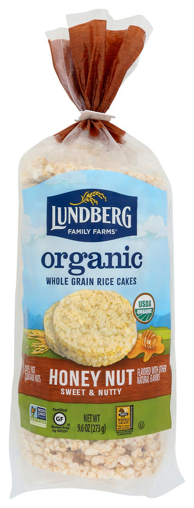 LUNDBERG: Rice Cake Honey Nut Org, 9.6 oz