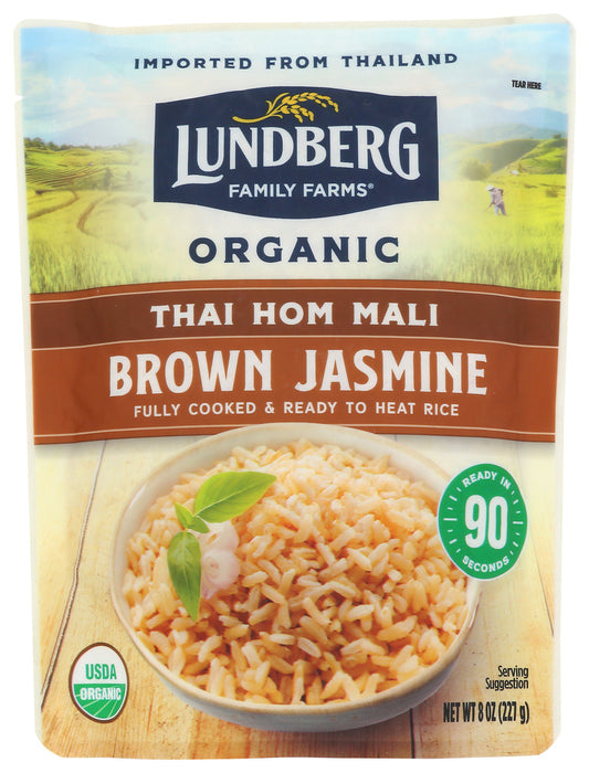 LUNDBERG: Brown Jasmine Thai Hom Mali Rice, 8 oz