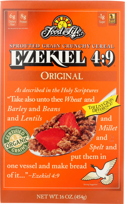 FOOD FOR LIFE: Ezekiel 4:9 Sprouted Grain Cereal Original, 16 oz