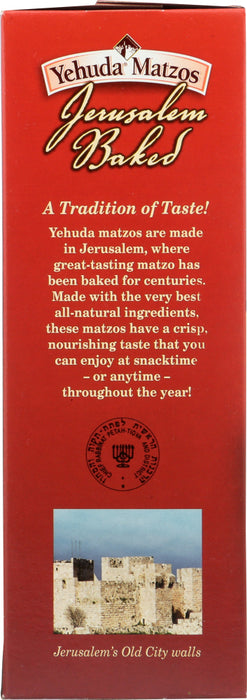 YEHUDA MATZOS: Jerusalem Baked Salted Matzo Thins, 10.5 oz