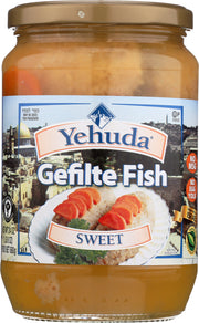 Yehuda Sweet Gelfite Fish is produced from the finest ingredients and freshest fish in order to bring a healthy and flavorful delicacy to your table. Yehuda Gefilte Fish can be served either cold or at room temperature directly from the jar. Savor the taste during the Holidays or any other time year round.