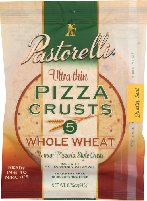PASTORELLI: Ultra Thin Whole Wheat Pizza Crusts, 8.75 oz