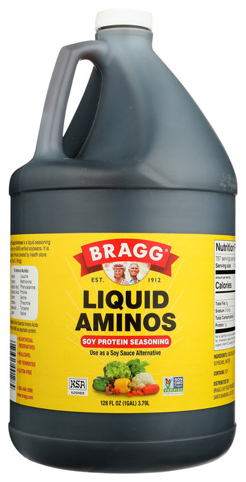 BRAGG: Liquid Aminos All Purpose Seasoning Natural Soy Sauce Alternative, 1 gallon