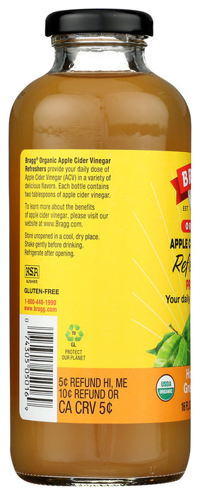 BRAGG: Organic Honey & Green Tea Apple Cider Vinegar Refreshers, 16 oz