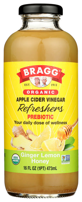 BRAGG: Apple Cider Vinegar Refresher Ginger Lemon Honey, 16 fo