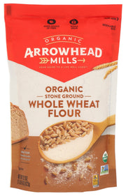 ARROWHEAD MILLS: Organic Stone Ground Whole Wheat Flour, 22 oz