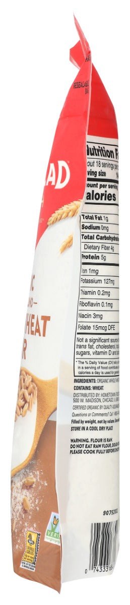 ARROWHEAD MILLS: Organic Stone Ground Whole Wheat Flour, 22 oz