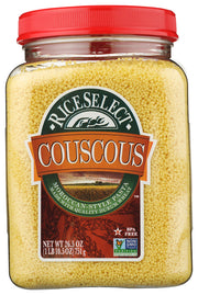 Our traditional couscous is a tiny pasta that is extremely light and fluffy when cooked. Golden in color. Versatile. All natural. A quick and easy substitute for rice or potatoes. Star-K Kosher Certified.