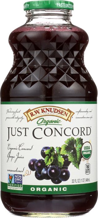 R.W. KNUDSEN FAMILY: Organic Juice Just Concord Grape, 32 oz