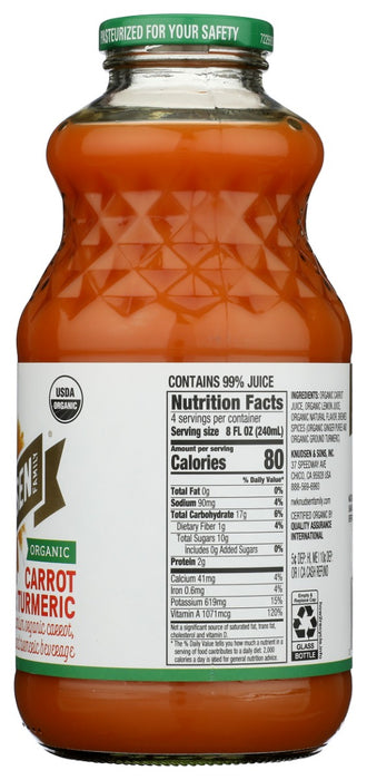 KNUDSEN: Juice Turmeric Ginger Carrot Organic, 32 oz