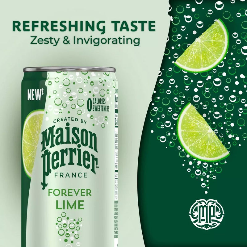 MAISON PERRIER: Forever Lime Sparkling Water 8pk, 89.2 fo