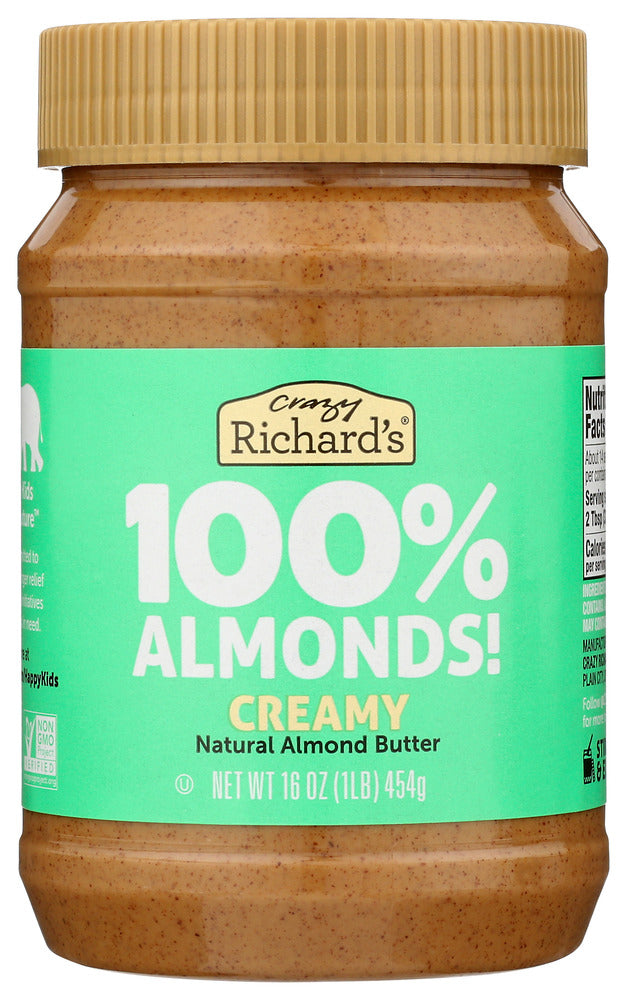 CRAZY RICHARD: Almond Butter, 16 oz - No Brand For Less