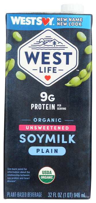 Description
USDA Organic Certified and Non-GMO Verified, WESTSOY&reg; Organic Unsweetened Soymilk is made from whole organic soybeans. Smooth and creamy, with 9g of protein per serving, it's deliciously nutritious and heart smart. Enjoy by the glassful, over cereal, or in your favorite recipe to add the delectable flavor and benefits of soy to your nutritious diet.