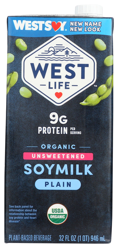 Description
USDA Organic Certified and Non-GMO Verified, WESTSOY&reg; Organic Unsweetened Soymilk is made from whole organic soybeans. Smooth and creamy, with 9g of protein per serving, it's deliciously nutritious and heart smart. Enjoy by the glassful, over cereal, or in your favorite recipe to add the delectable flavor and benefits of soy to your nutritious diet.