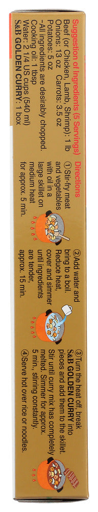 S & B: Golden Curry Mix Mild, 3.2 oz