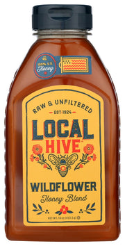 LOCAL HIVE: Raw & Unfiltered Wildflower Honey, 16 oz