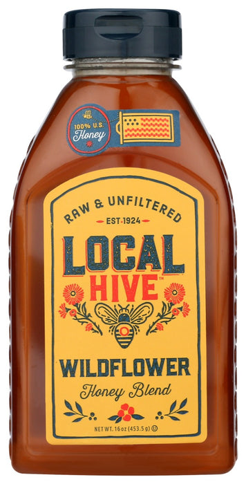 LOCAL HIVE: Raw & Unfiltered Wildflower Honey, 16 oz