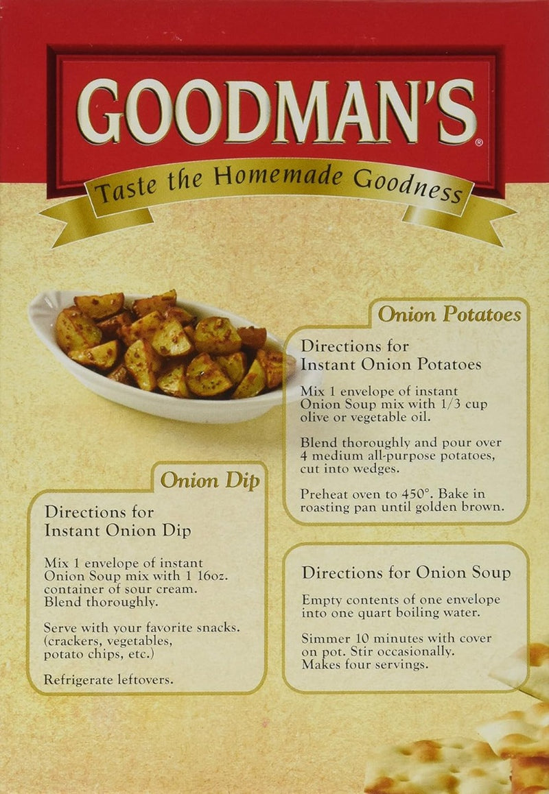 GOODMANS: Onion Soup and Dip Mix, 2.75 oz