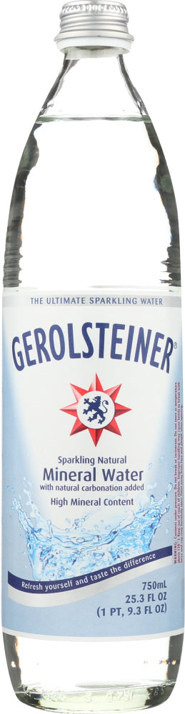 GEROLSTEINER: Sparkling Natural Mineral Water, 25.3 Oz - No Brand For Less 