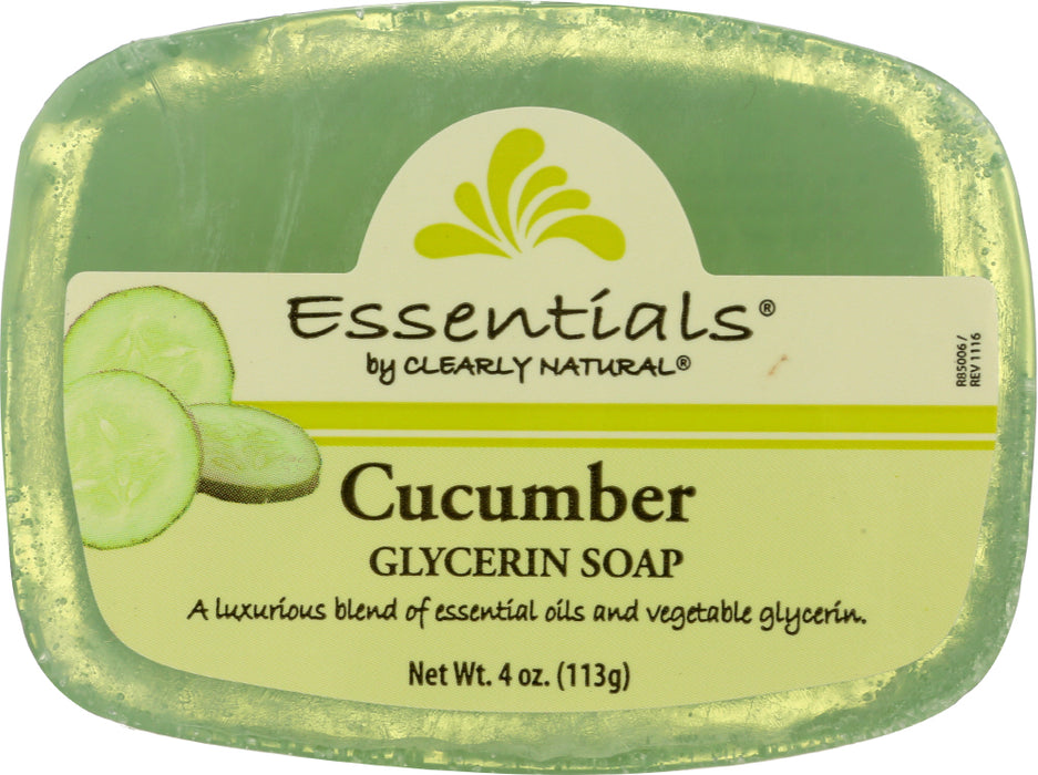 CLEARLY NATURAL: Cucumber Pure & Natural Glycerine Soap, 4 oz