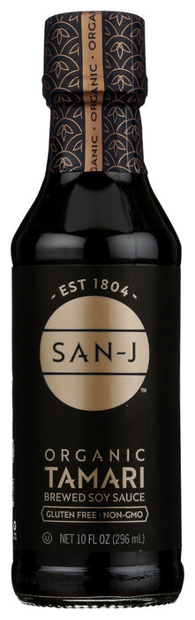 Made with 100% whole soybeans and no wheat, San-J Organic Tamari Gluten Free Soy Sauce has a richer and milder taste than regular soy sauce. Only our natural fermentation process can give San-J Tamari a rich, delectable flavor that enhances any type of cuisine. Perfect for stir-fry, marinade, and as a dipping sauce. Great to add to soups, sauces and casseroles.