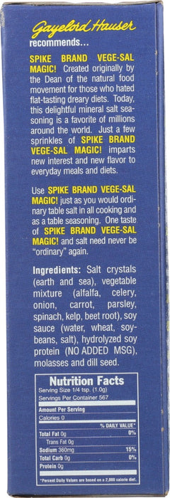 SPIKE: Vege-Sal Magic Gourmet Natural Seasoning, 20 oz