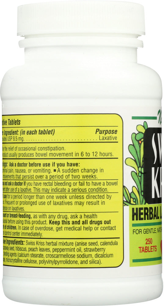 SWISS KRISS: Laxative Hrbl, 250 tb