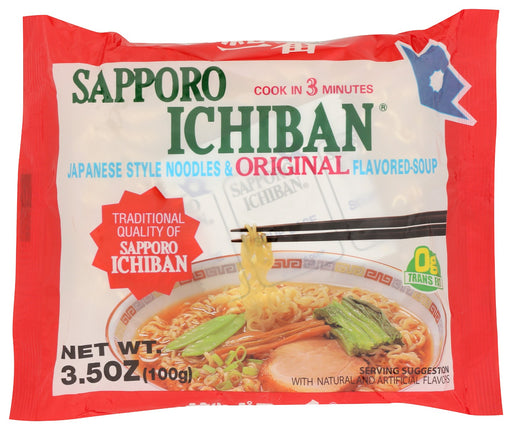 The Sapporo Ichiban Original soup is a combination of soy sauce and chicken broth that is infused with the aroma of sweet vegetables, garlic, and a hint of ginger. The soup married with the bouncy texture of our noodles balances out to make one very satiating meal.