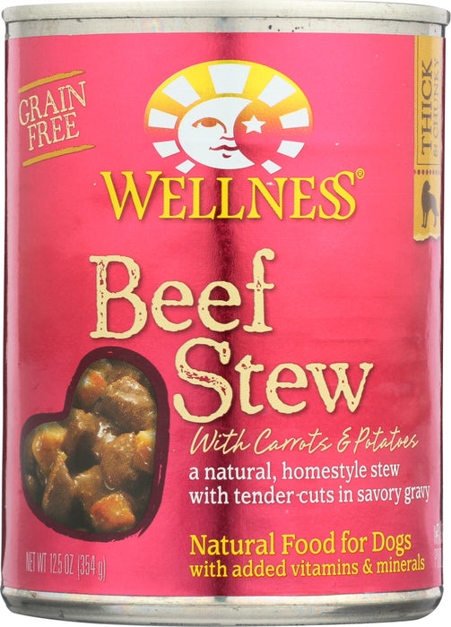WELLNESS: Beef Stew with Carrots & Potatoes Canned Dog Food, 12.5 oz