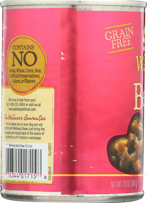 WELLNESS: Beef Stew with Carrots & Potatoes Canned Dog Food, 12.5 oz