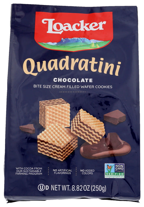 LOACKER: Quadratini Chocolate Wafer 250g, 8.82 oz