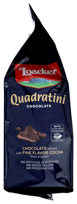 LOACKER: Quadratini Chocolate Wafer 250g, 8.82 oz