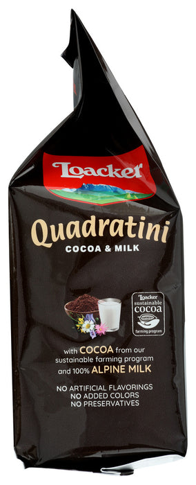 LOACKER: Quadratini Cocoa and Milk, 8.82 oz