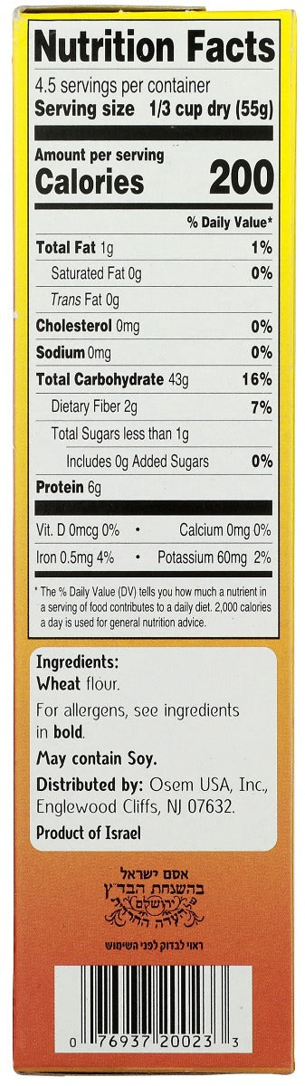 OSEM: Couscous Israeli Tested, 8.8 oz