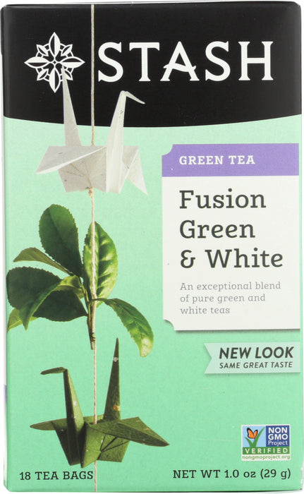 STASH TEA: Fusion Green & White Tea 18 Tea Bags, 1 oz
