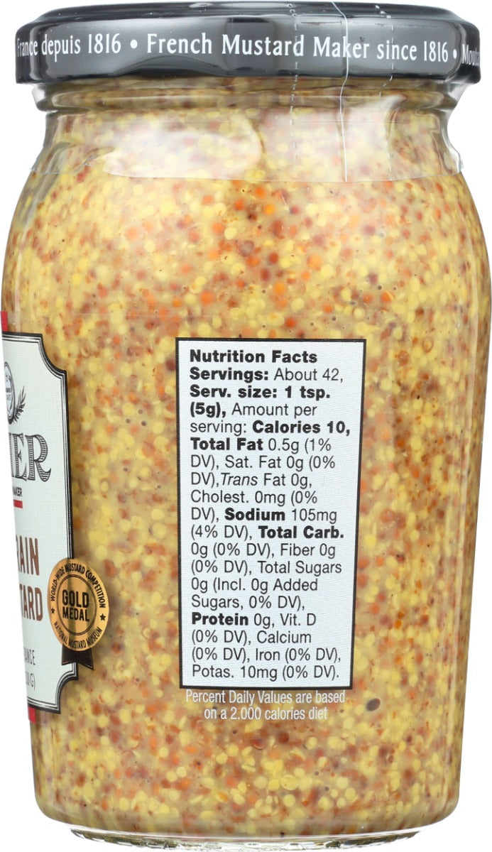 BORNIER: Whole Grain Dijon Mustard, 7.4 oz