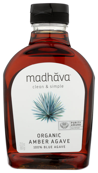 MADHAVA: Organic Amber Raw Blue Agave, 23.5 oz