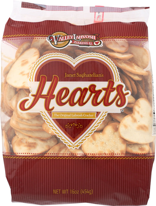 VALLEY LAHVOSH: Hearts Crackers Value Size, 16 oz