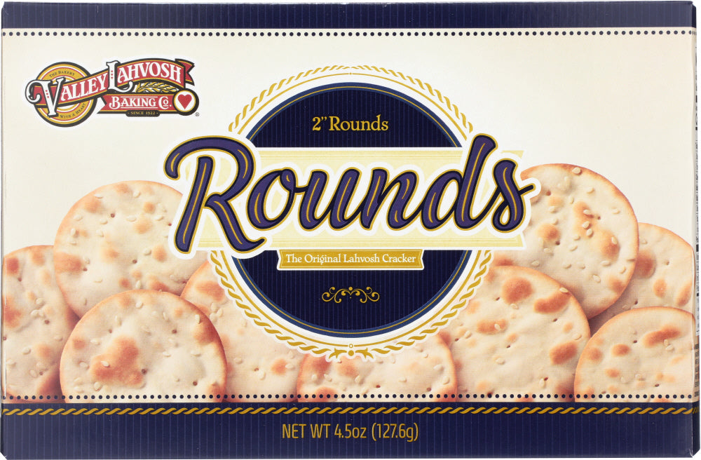 VALLEY LAHVOSH: Crackerbread Rounds 2 Inch Original, 4.5 oz