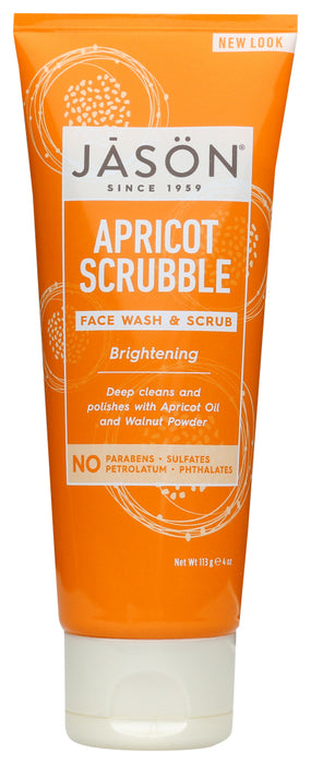 JASON: Brightening Apricot Scrubble Facial Wash & Scrub, 4 oz