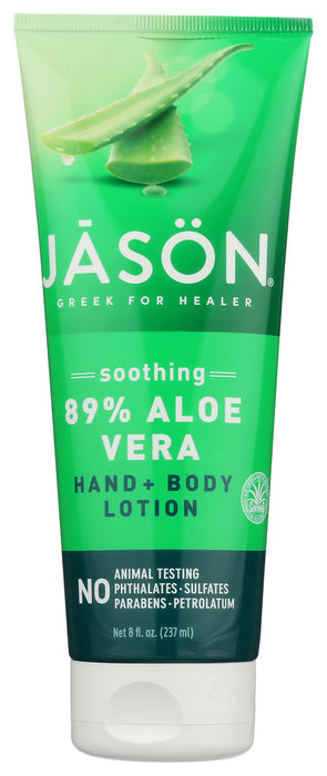 JASON: Hand & Body Lotion Soothing 84% Aloe Vera, 8 oz