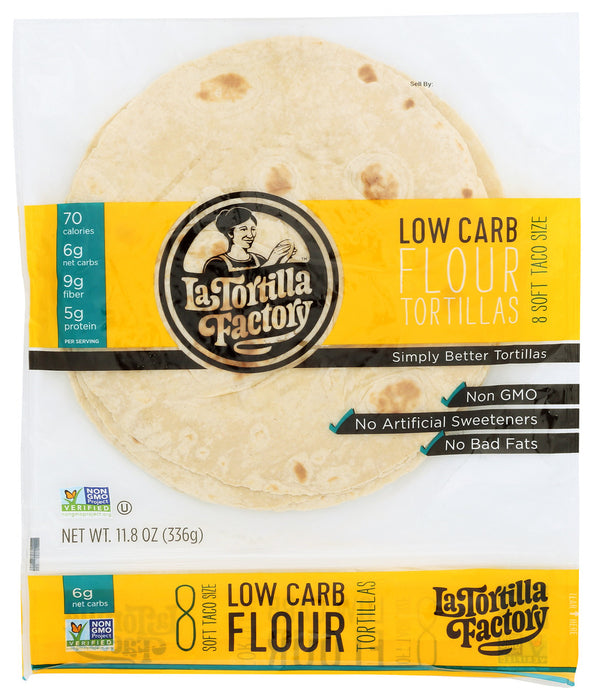 LA TORTILLA FACTORY: Low Carb Flour Tortillas, 11.8 oz