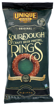 Our Original Sourdough Craft Beer Pretzel Rings are the first pretzel made just with craft beer in mind. The same passion that drives every brew master in America to perfect their draft inspired us to bake a sourdough pretzel where every element, down to the shape, is designed to complement your brew.