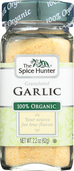 THE SPICE HUNTER: 100% Organic Granulated Garlic, 2.2 oz