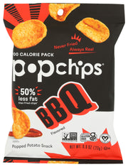 take a break from the backyard smoke and sizzle to enjoy a handful of our rich barbeque popchips. at first crunch, you'll taste our special combination of real tomato, onion, garlic, and salty potato. and of course, it wouldn't be a barbeque without a wisp of smoke. go ahead, grill master, savor the flavor, not the grease.