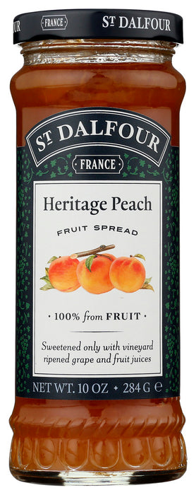 ST DALFOUR: All Natural Fruit Spread Golden Peach, 10 oz