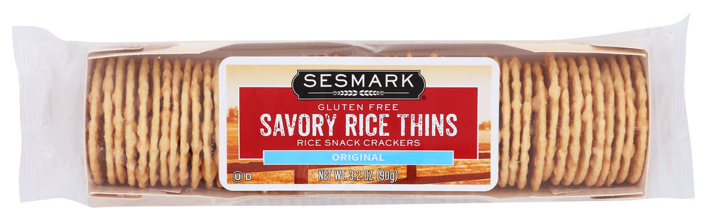 SESMARK: Crackers Thins Savory Rice, 3.2 oz