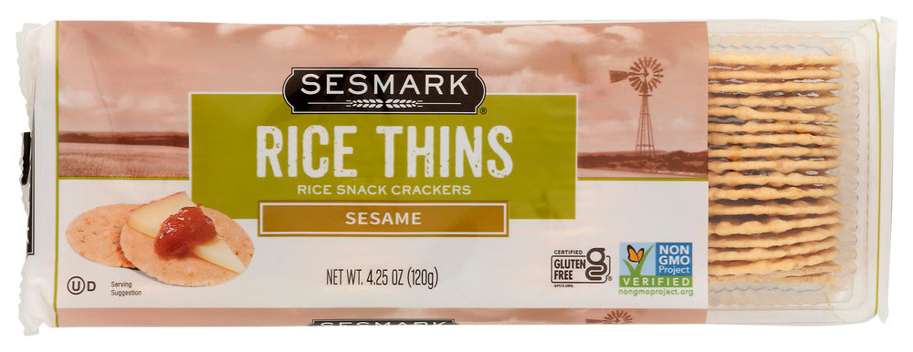 SESMARK: Rice Thin Sesame Gluten Free, 4.25 oz