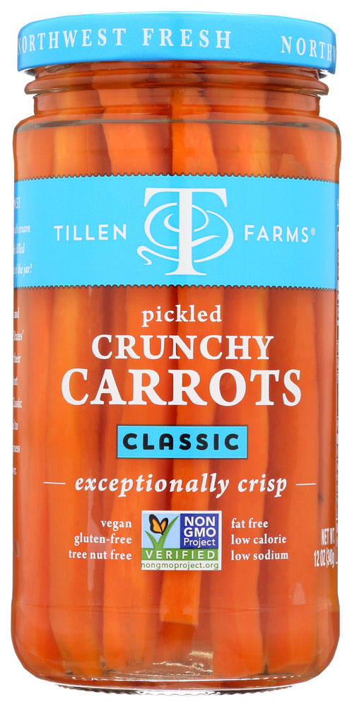 When we began offering carrots a few years ago, we had our skeptics. Who would buy carrots at this price when they're available raw by the pound? Since their introduction, Tillen Farms Crispy Carrots have become one of the most popular products, especially with children! They're healthy, great tasting and of course, very crisp. For best results refrigerate before serving.