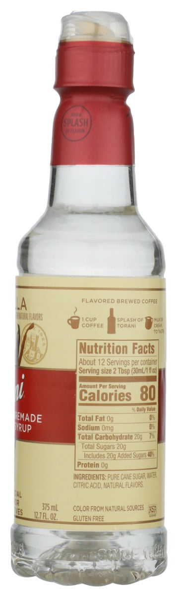 TORANI: Puremade Vanilla Syrup, 375 ml